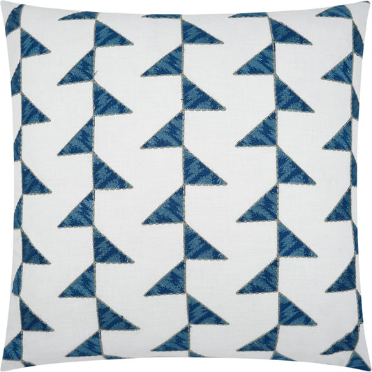 Alignment Pillow by DV Kap Home. Made from 100% cotton / embroidery: 65% polyester, 35% viscose in a modern style.