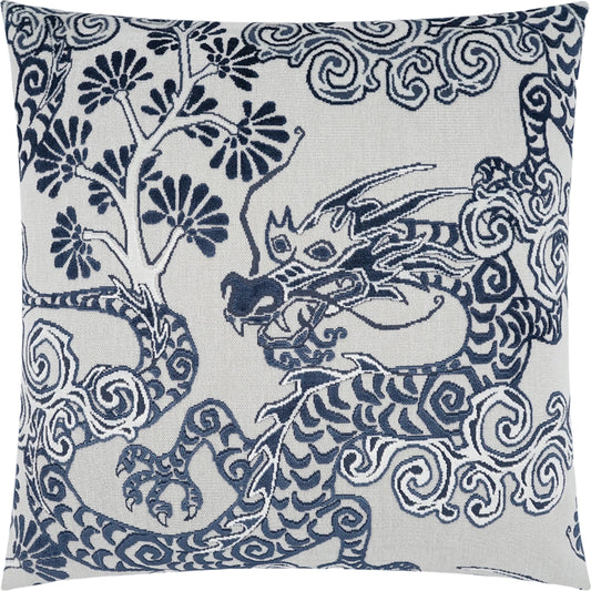 Typhon Throw Pillow by DV Kap Home in blue. Made from 59% viscose, 23% cotton, 18% polyester in a modern style.