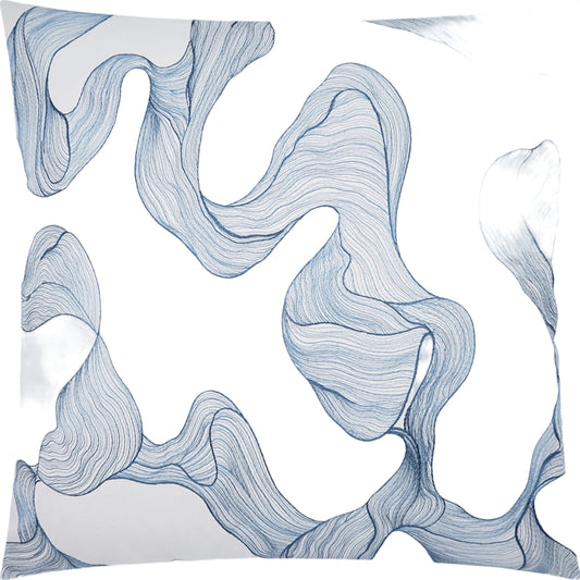 001 None | Unknown | Freeport Pillow by DV Kap Home in blue. Made from 100% cotton in a modern style.
