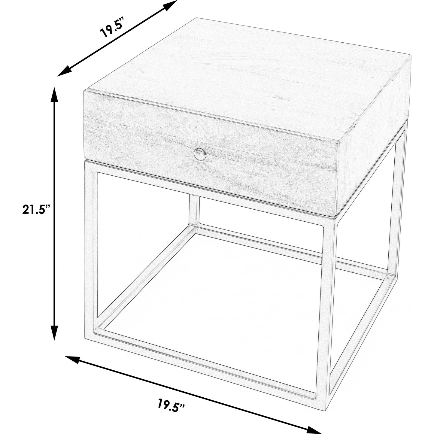 010 S-242580 | Additional Silo | Brixton Iron & Wood End Table by Butler Specialty Company in multi-color and industrial chic. Made from mango wood solids, mdf, iron in a cottage & farmhouse style.