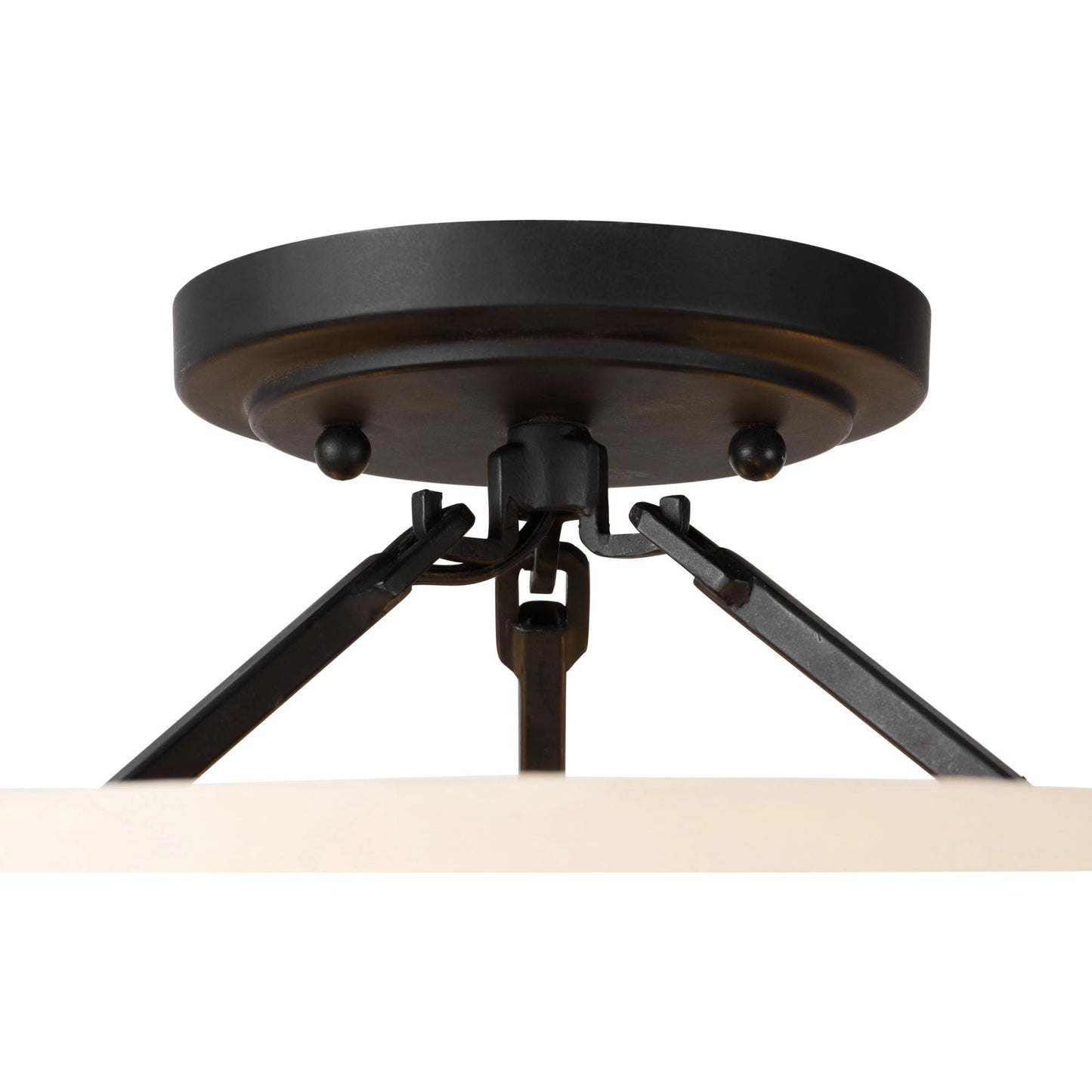 004 SI-2025816 | Closeup | Blonde Moment Semi-Flush by Varaluz in matte black/honey/medium oak. Made from unique in a modern style.