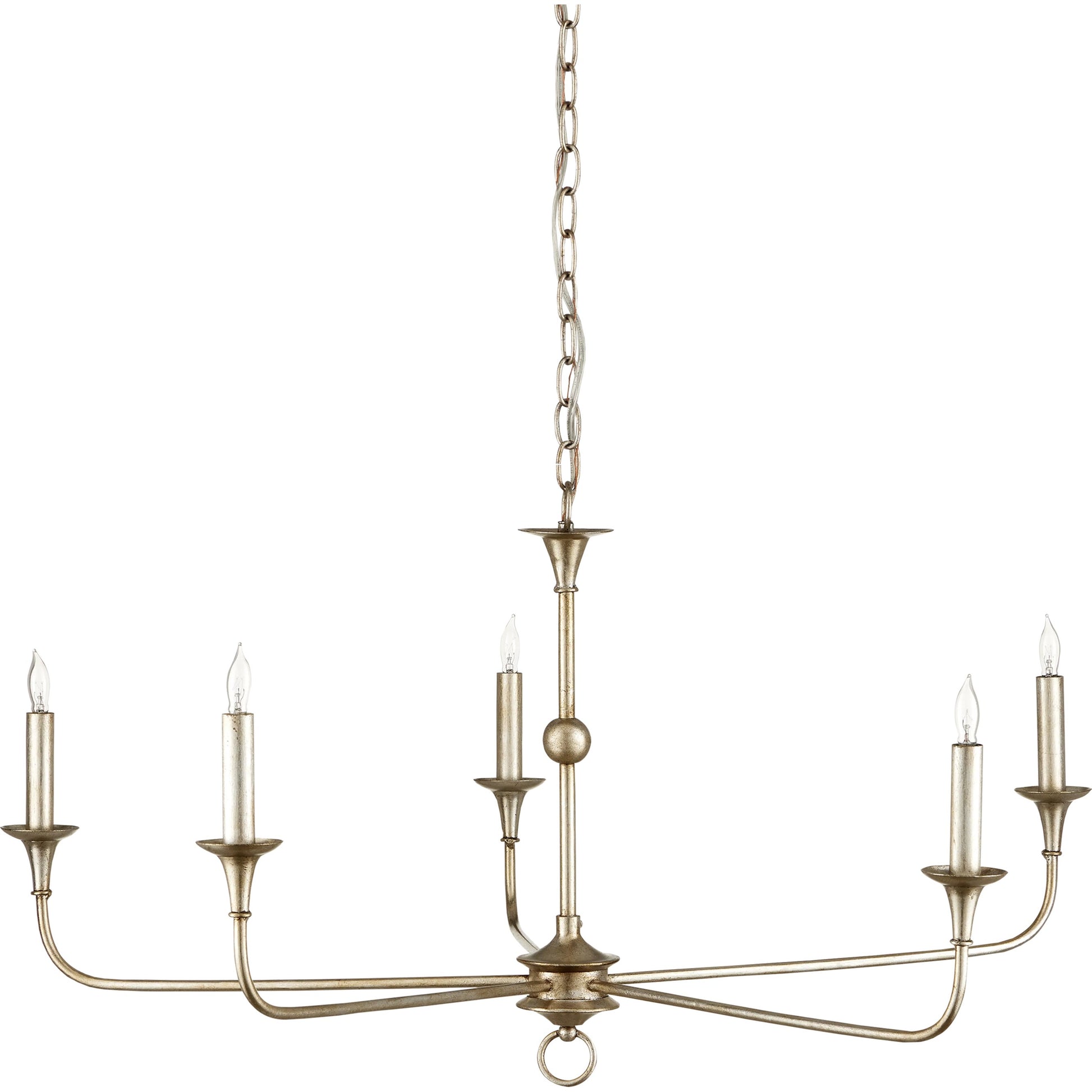 Nottaway Chandelier by Currey and Company. Made from wrought iron in a modern style.