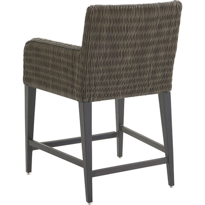 Cypress Point Ocean Terrace Counter Stool by Tommy Bahama Outdoor in coral red. Made from unique in a coastal style.