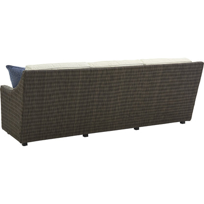 Cypress Point Ocean Terrace Long Sofa by Tommy Bahama Outdoor in blue. Made from unique in a coastal style.