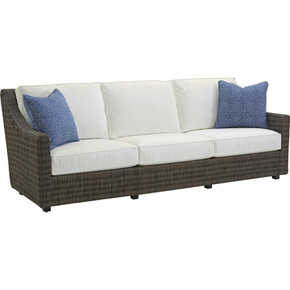 Cypress Point Ocean Terrace Long Sofa by Tommy Bahama Outdoor in blue. Made from unique in a coastal style.