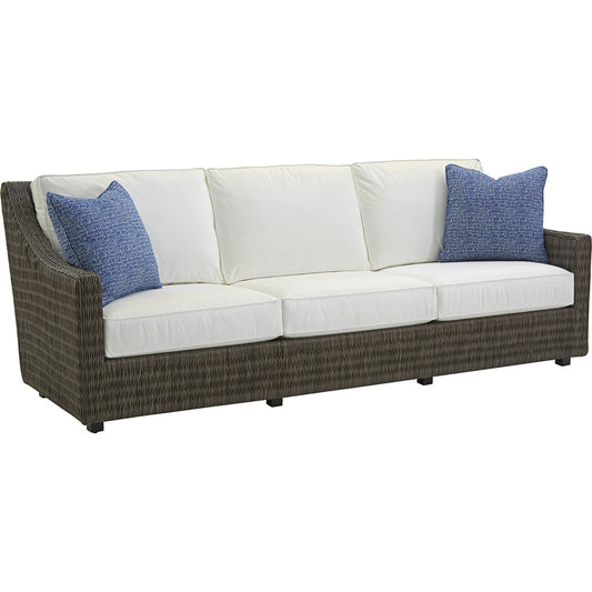 Cypress Point Ocean Terrace Long Sofa by Tommy Bahama Outdoor in blue. Made from unique in a coastal style.