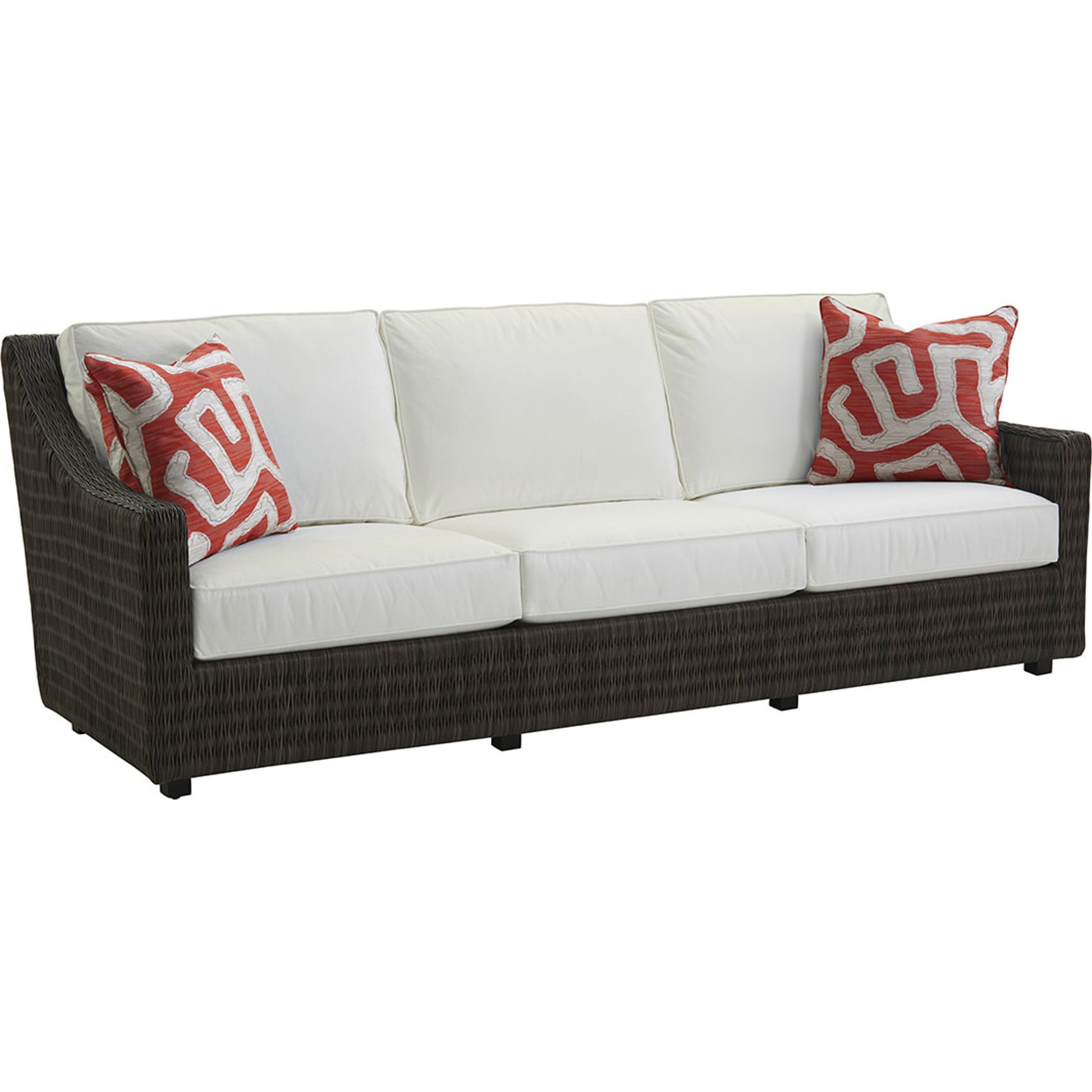 Cypress Point Ocean Terrace Long Sofa by Tommy Bahama Outdoor in blue. Made from unique in a coastal style.
