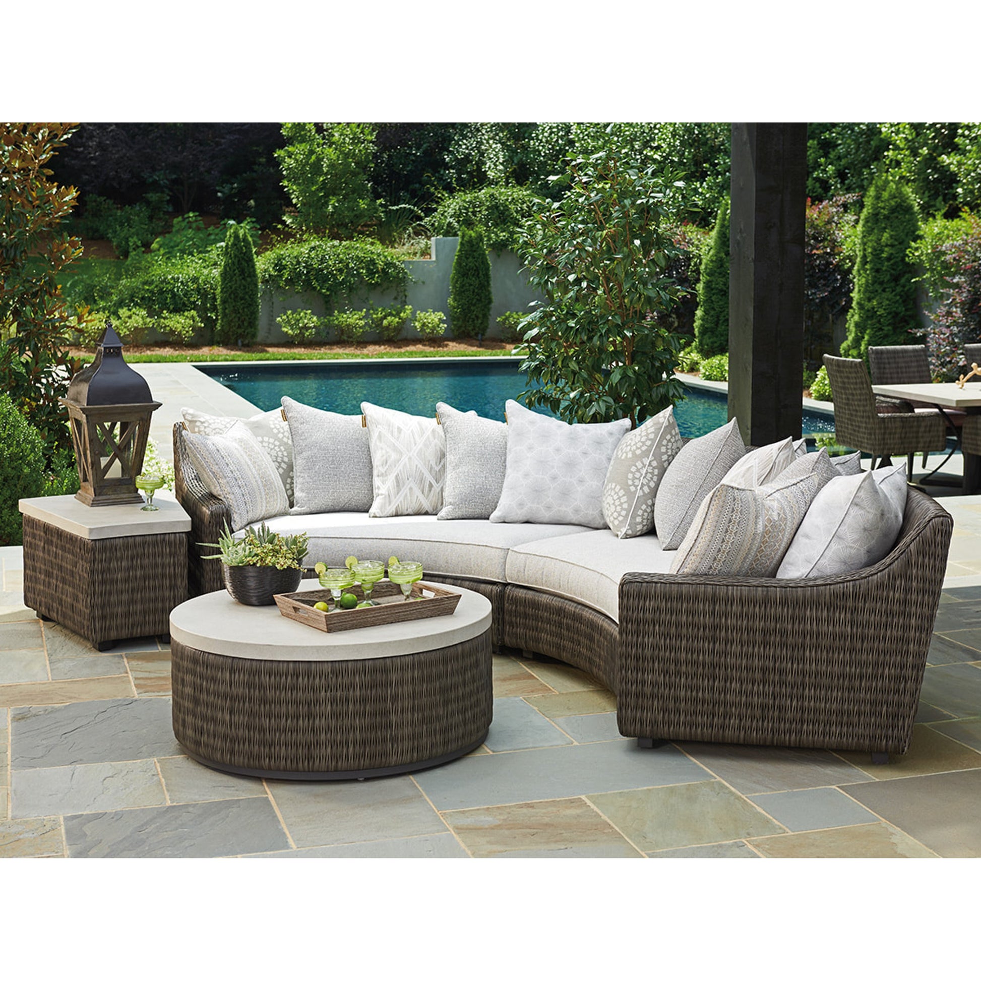 Cypress Point Ocean Terrace Accent Table by Tommy Bahama Outdoor. Made from unique in a coastal style.