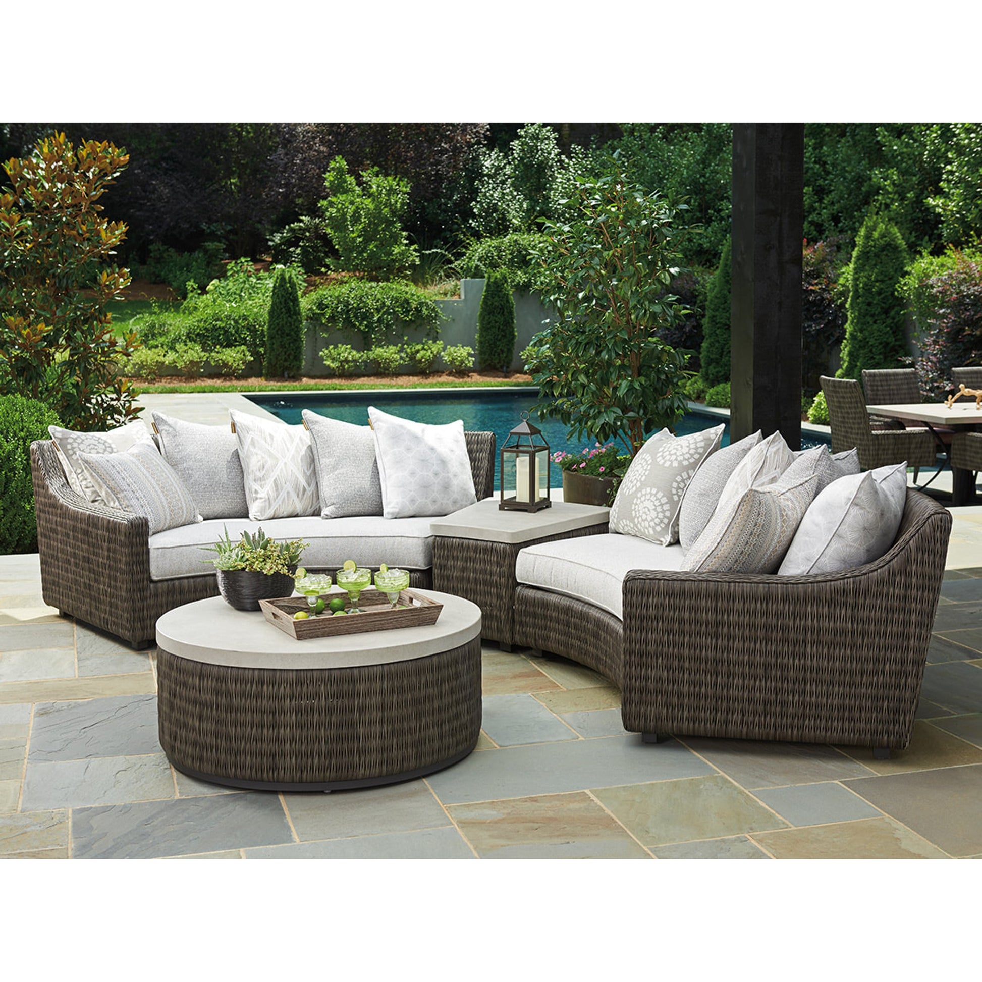 Cypress Point Ocean Terrace Accent Table by Tommy Bahama Outdoor. Made from unique in a coastal style.