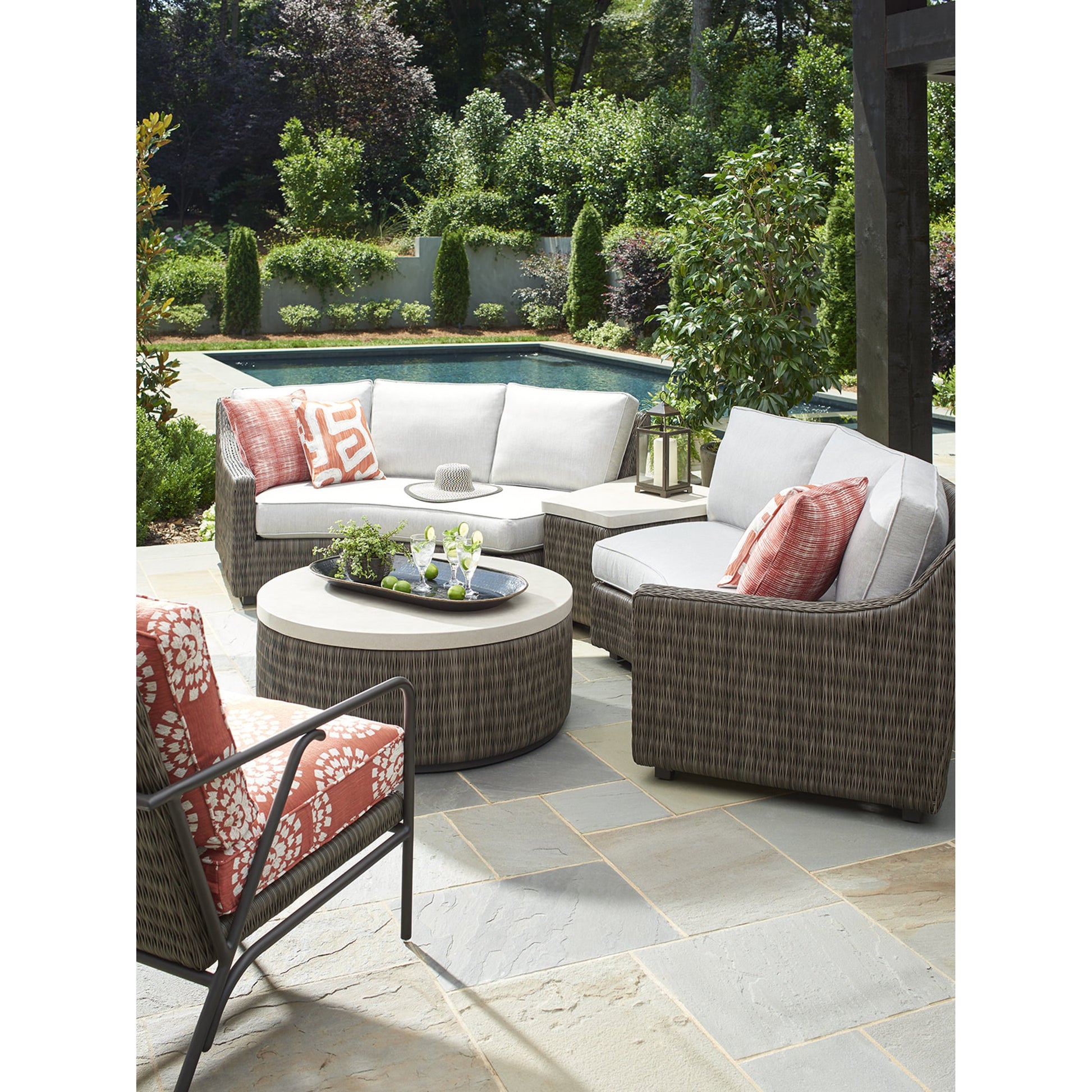 Cypress Point Ocean Terrace Accent Table by Tommy Bahama Outdoor. Made from unique in a coastal style.