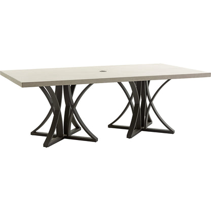 Cypress Point Ocean Terrace Dining Table With Weatherstone Top by Tommy Bahama Outdoor in limestone. Made from unique in a modern style.