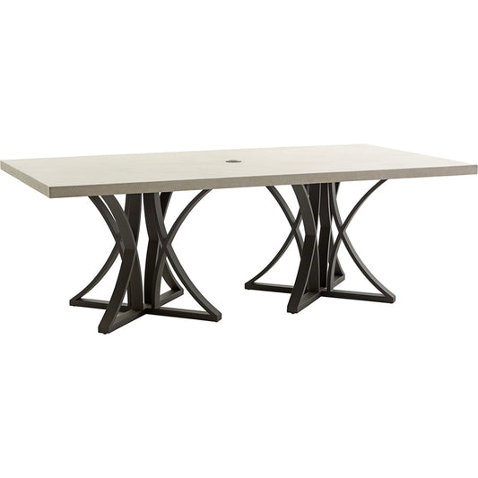001 SR-836664 | Additional Silo | Cypress Point Ocean Terrace Dining Table With Weatherstone Top by Tommy Bahama Outdoor in limestone. Made from unique in a modern style.