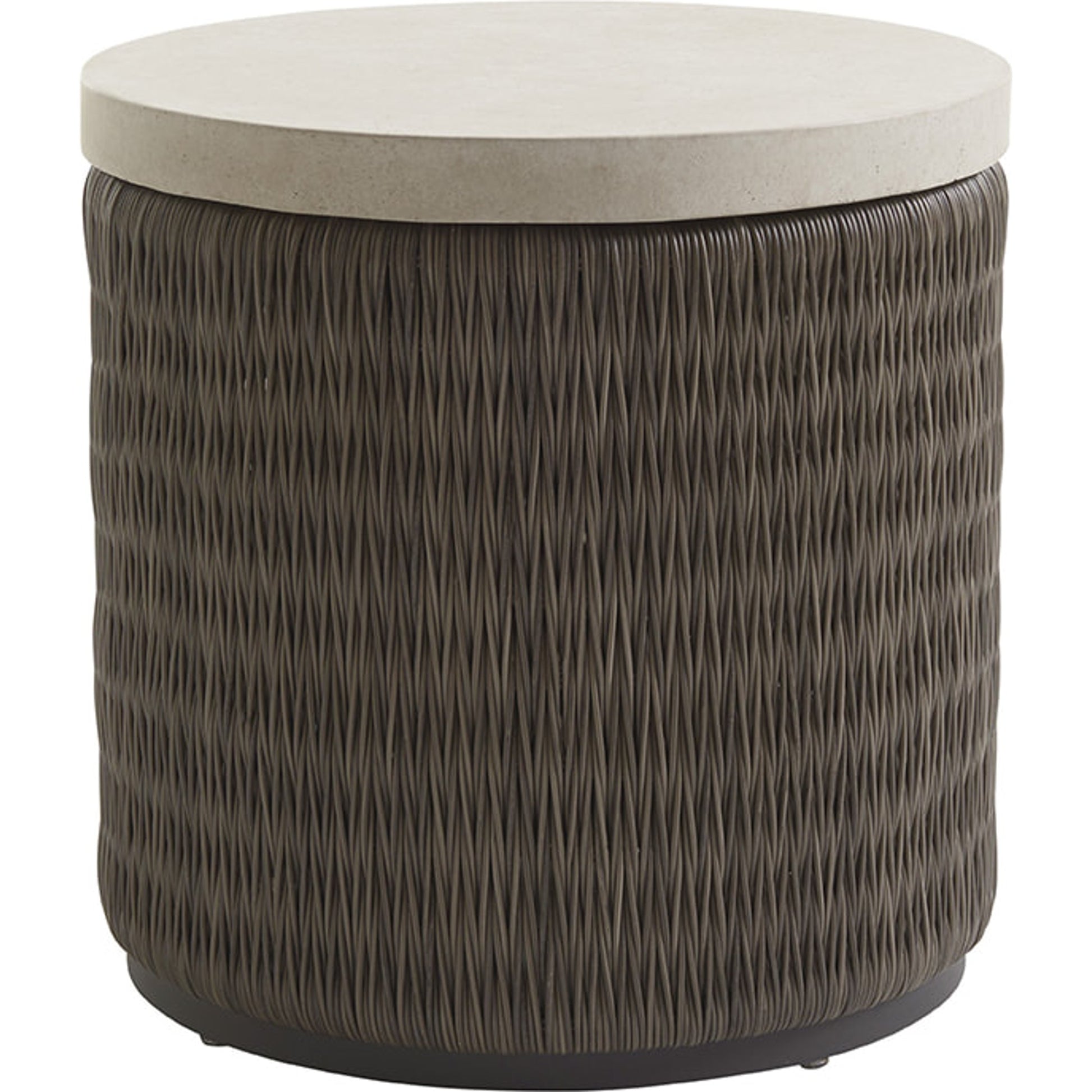 Cypress Point Ocean Terrace Round End Table by Tommy Bahama Outdoor. Made from unique in a coastal style.