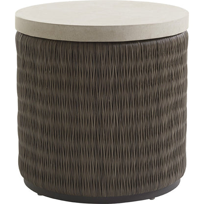 Cypress Point Ocean Terrace Round End Table by Tommy Bahama Outdoor. Made from unique in a coastal style.