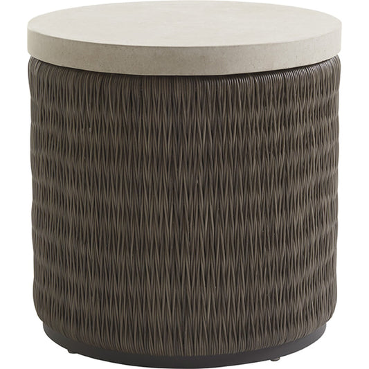 Cypress Point Ocean Terrace Round End Table by Tommy Bahama Outdoor. Made from unique in a coastal style.