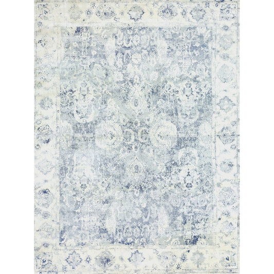 Cassina Rug - Light Silver, Blue by Exquisite Rugs in light silver/blue. Made from unique in a unique style.