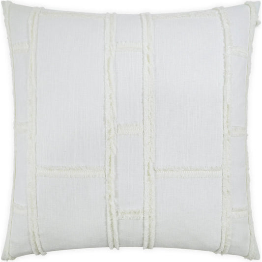 Fringeworthy Pillow by DV Kap Home in white. Made from 67% polyester, 33% cotton / embroidery: 100% viscose in a modern style.