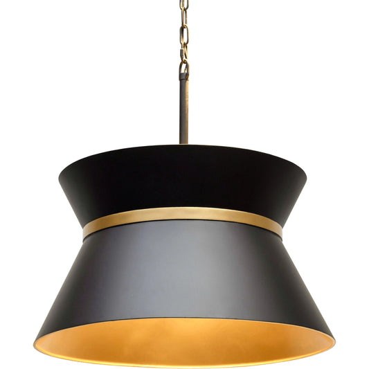 Mad Hatter Pendant by Varaluz in matte black/french gold. Made from unique in a modern style.