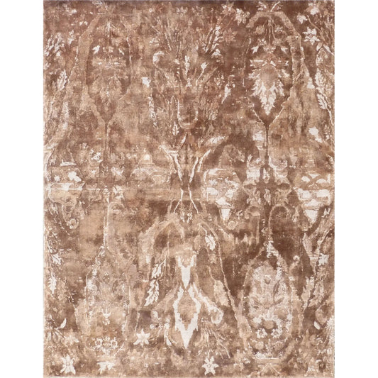 Cassina 3910 Rug by Exquisite Rugs in brown. Made from bamboo silk in a unique style.