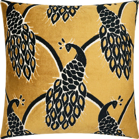 Siramarg Throw Pillow by DV Kap Home in gold. Made from 78 % spun viscose, 22% polyester in a modern style.