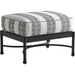 Pavlova Ottoman by Tommy Bahama Outdoor in graphite. Made from aluminum, fabric in a transitional style.