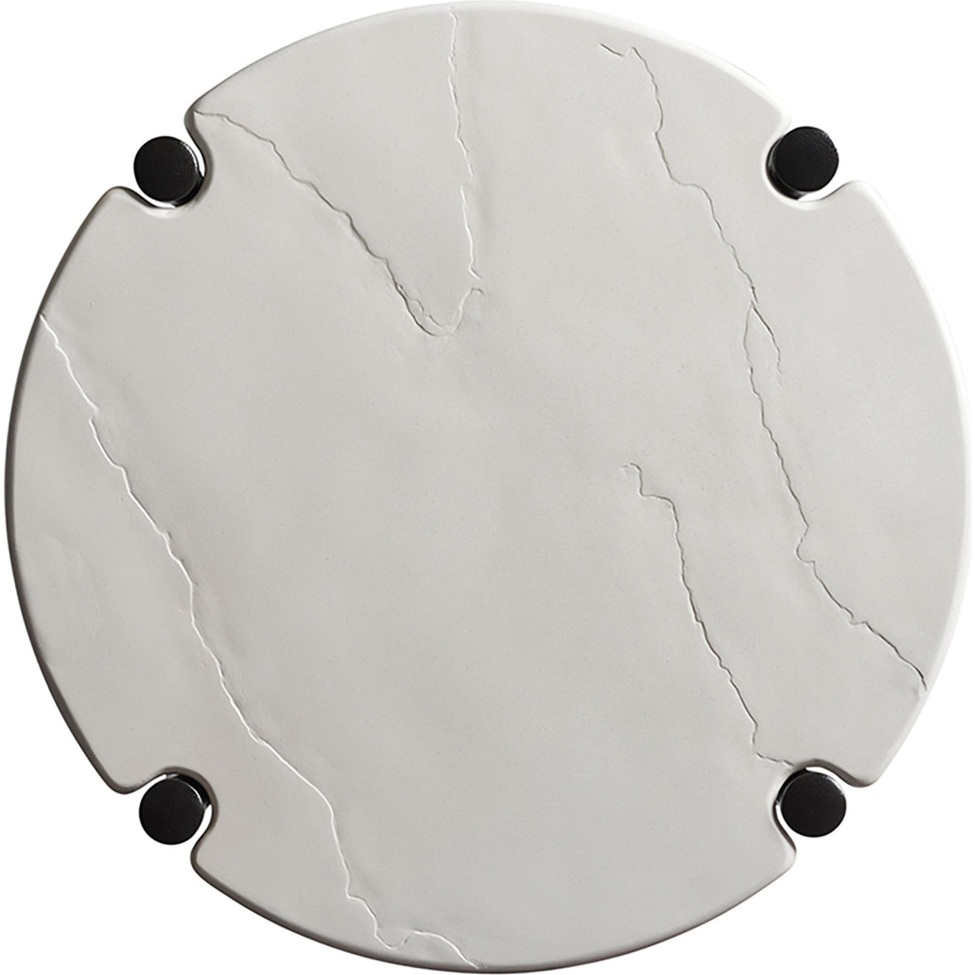 Pavlova Round End Table by Tommy Bahama Outdoor in textured graphic white. Made from unique in a modern style.