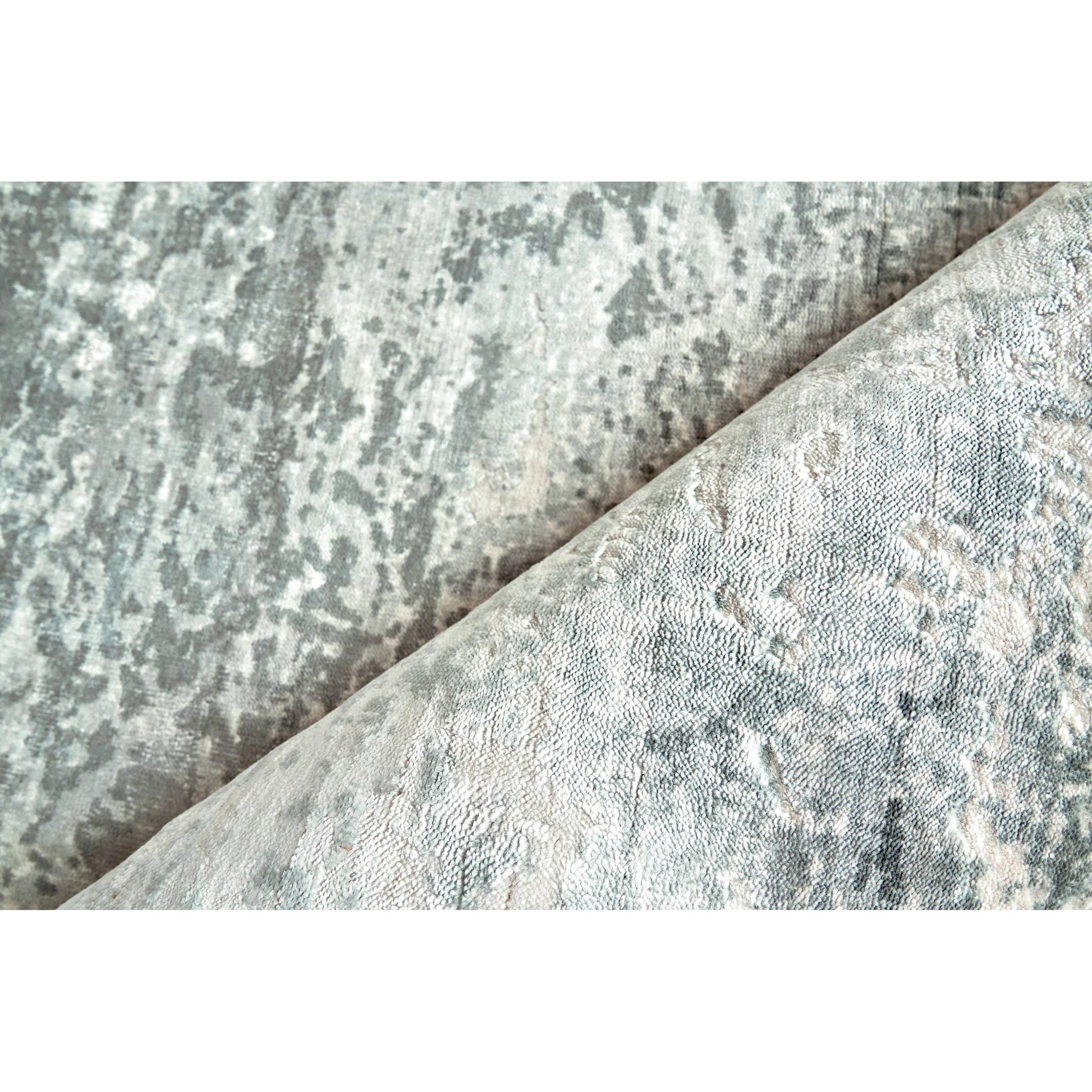 Cassina Rug by Exquisite Rugs in dark gray, gray. Made from bamboo silk in a unique style.