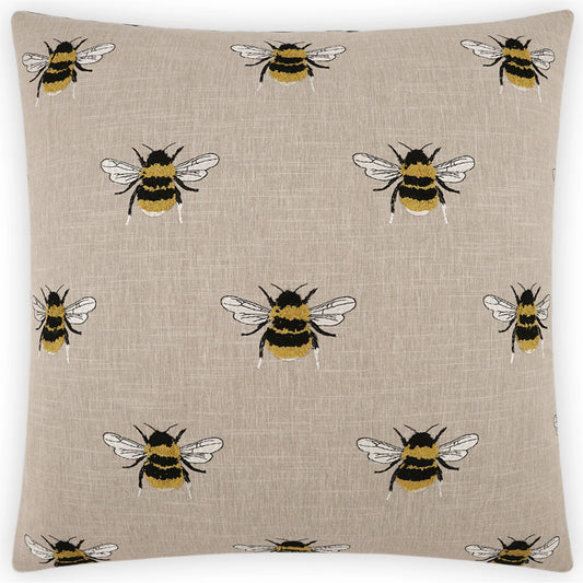 Busy Bee Pillow by DV Kap Home. Made from 58% cotton, 42% polyester / embroidery: 100% rayon in a modern style.
