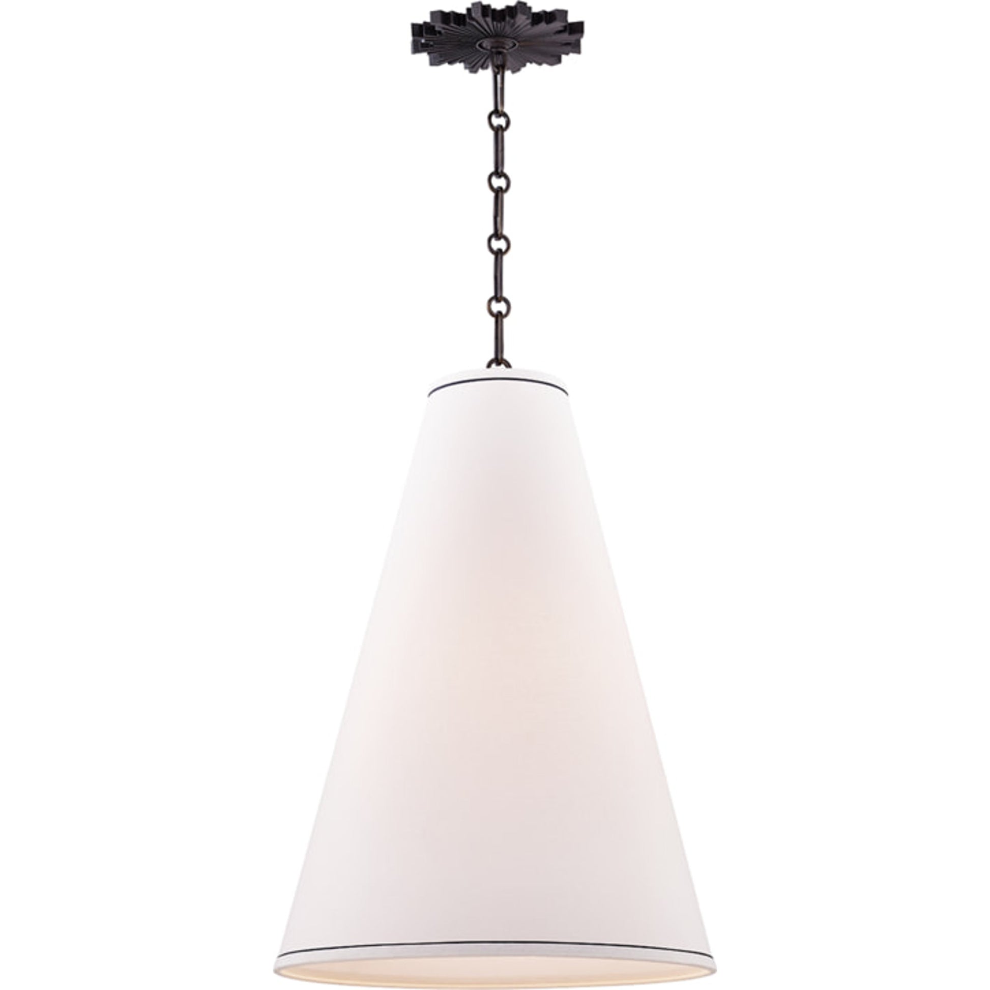 Worth Pendant by Hudson Valley in aged brass. Made from steel in a transitional style.