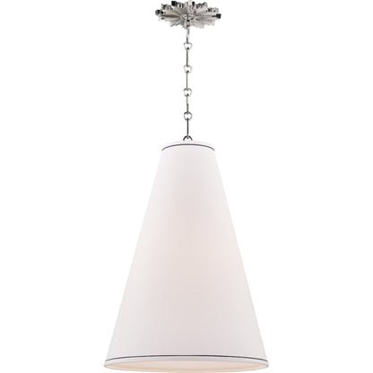 Worth Pendant by Hudson Valley in aged brass. Made from steel in a transitional style.