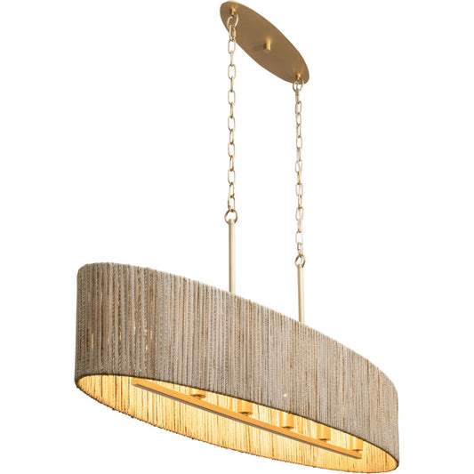 Jacob's Ladder Linear Pendant by Varaluz in french gold. Made from unique in a modern style.
