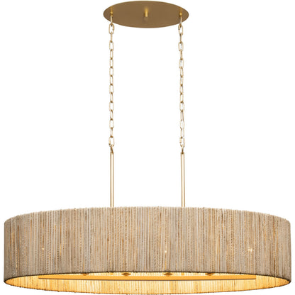 Jacob's Ladder Linear Pendant by Varaluz in french gold. Made from unique in a modern style.