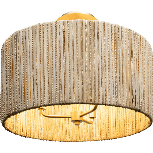 Jacob's Ladder Semi-Flush by Varaluz in french gold. Made from unique in a modern style.