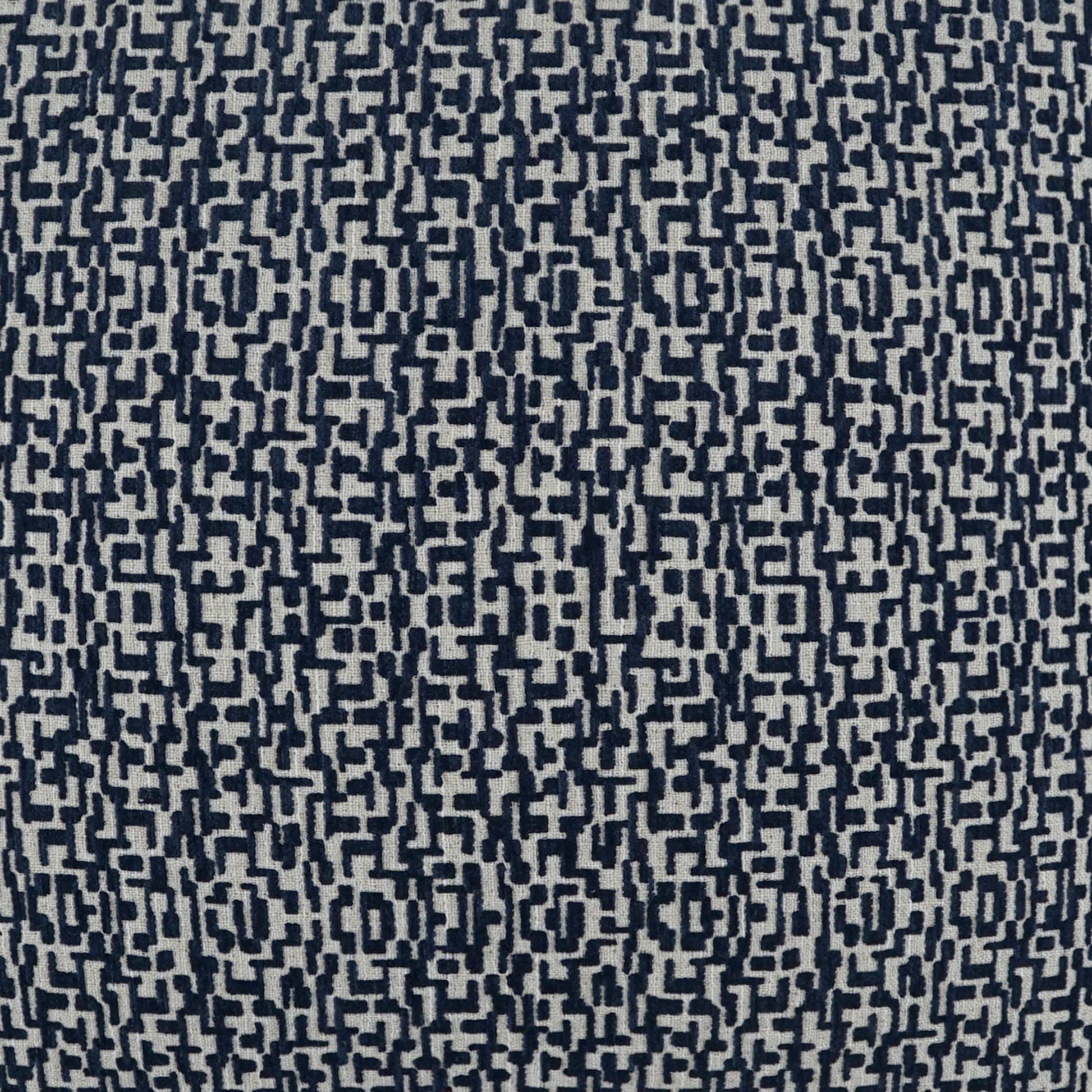 Code Pillow by DV Kap Home in navy. Made from 99% polyester, 1% linen in a modern style.