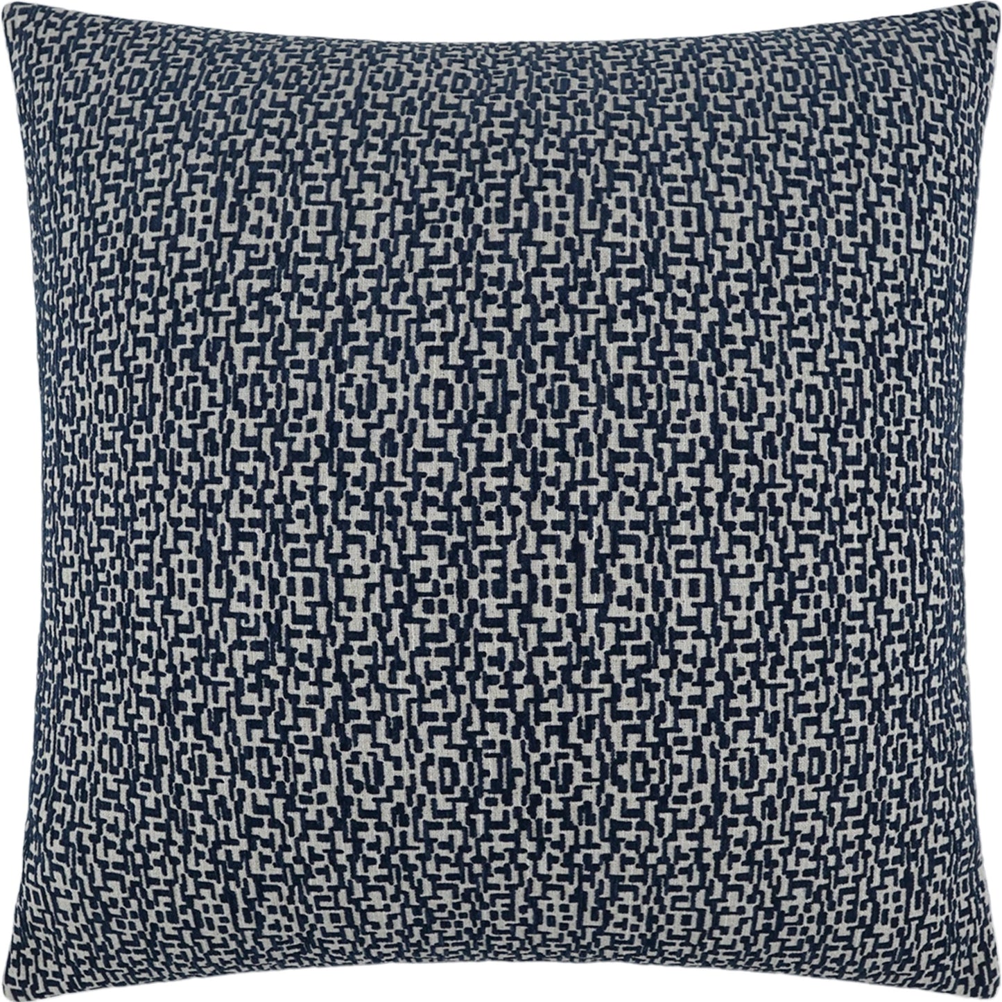 005 SI-2027651 | Primary Silo | Code Pillow by DV Kap Home in navy. Made from 99% polyester, 1% linen in a modern style.