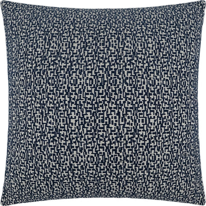 Code Pillow by DV Kap Home in navy. Made from 99% polyester, 1% linen in a modern style.