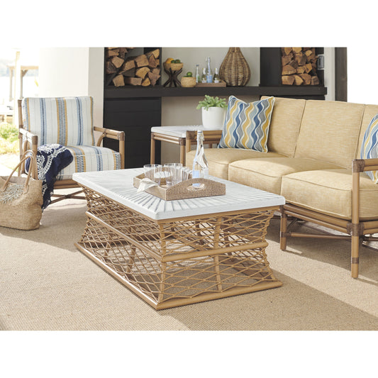 Key Largo Rectangular Cocktail Table by Tommy Bahama Outdoor. Made from unique in a coastal style.