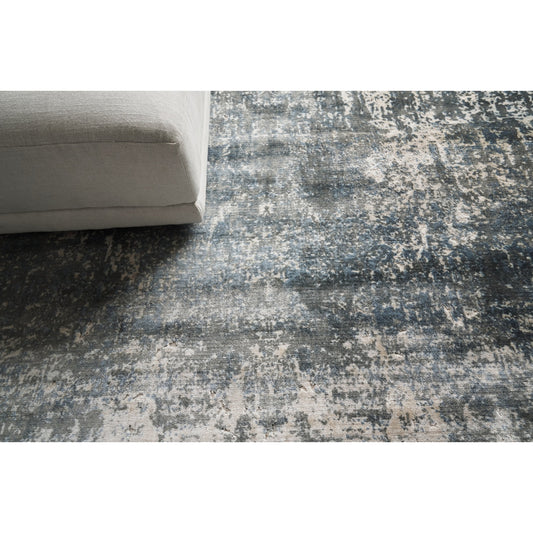 Reflections Rug - Blue, Ivory by Exquisite Rugs in blue/ivory. Made from ivory in a unique style.