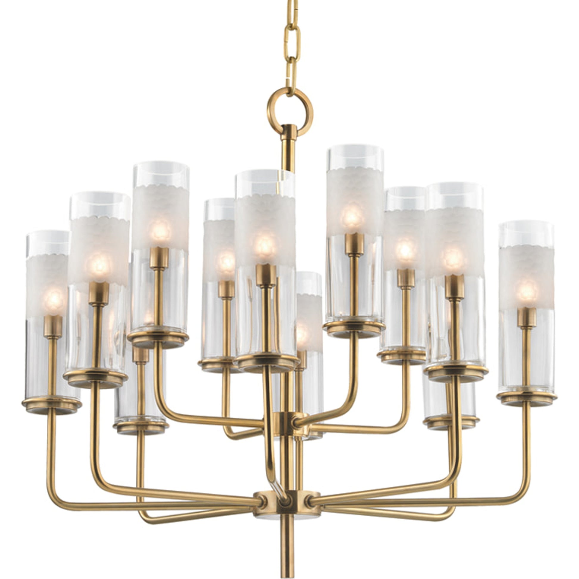 Wentworth Chandelier by Hudson Valley in polished nickel. Made from steel in a modern style.