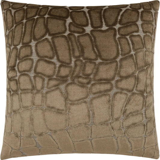 Nubia Throw Pillow by DV Kap Home in brown. Made from 62% rayon, 32% polyester, 6% cotton in a modern style.