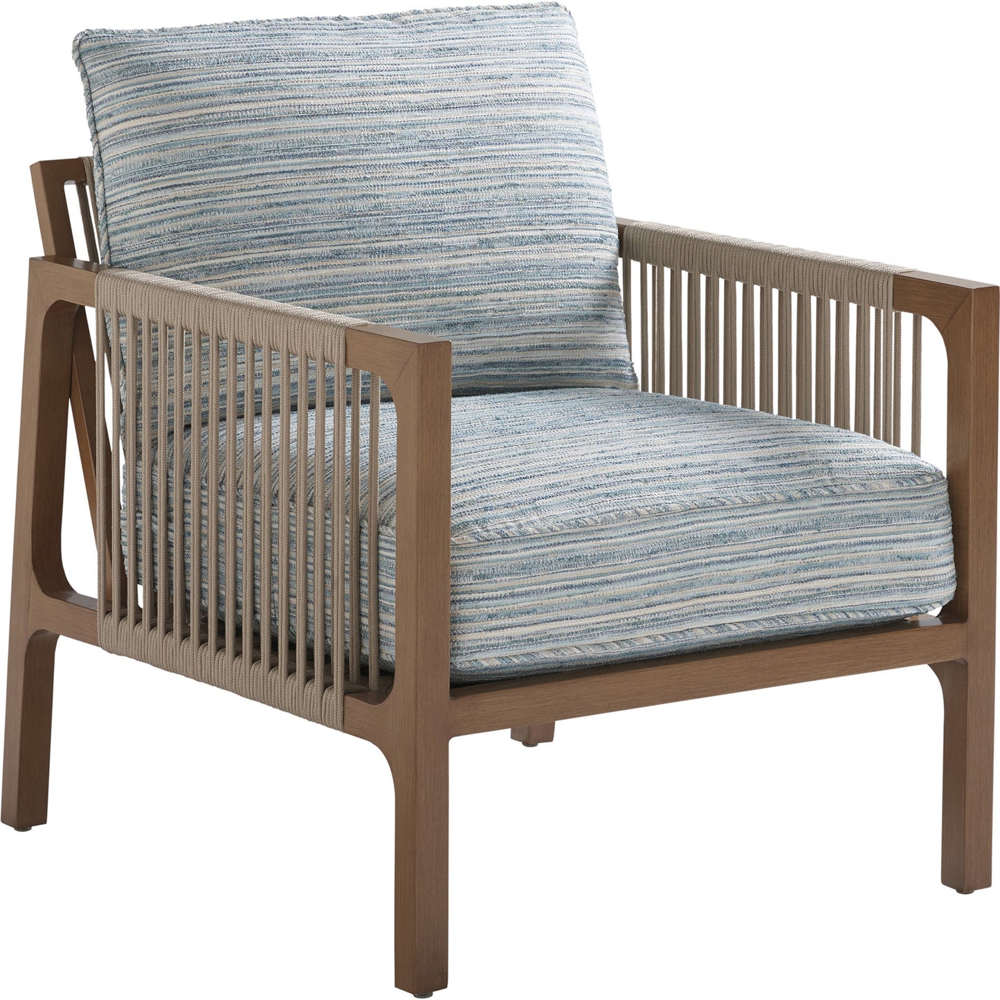 003 SR-836708 | Primary Silo | St Tropez Occasional Chair by Tommy Bahama Outdoor in natural, striped. Made from unique in a coastal style.