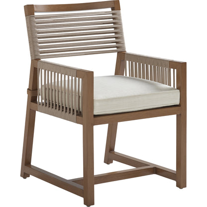 Cypress Point Ocean Terrace Arm Dining Chair by Tommy Bahama Outdoor in blue. Made from unique in a coastal style.