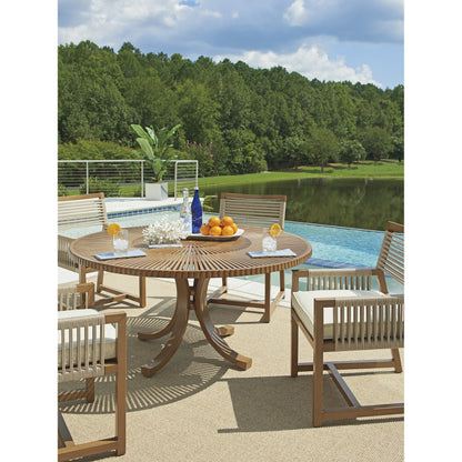 St Tropez Round Dining Table by Tommy Bahama Outdoor. Made from unique in a transitional style.