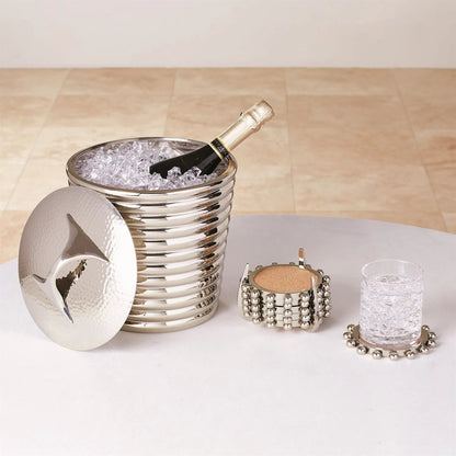 Beauty Ice Bucket by Global Views. Made from brass, stainless steel in a transitional style.