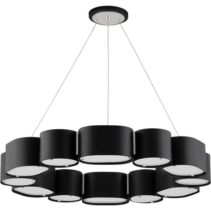 Opal Chandelier by Corbett. Made from steel in a modern style.