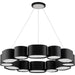 Opal Chandelier by Corbett. Made from steel in a modern style.