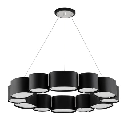 Opal Chandelier by Corbett. Made from steel in a modern style.
