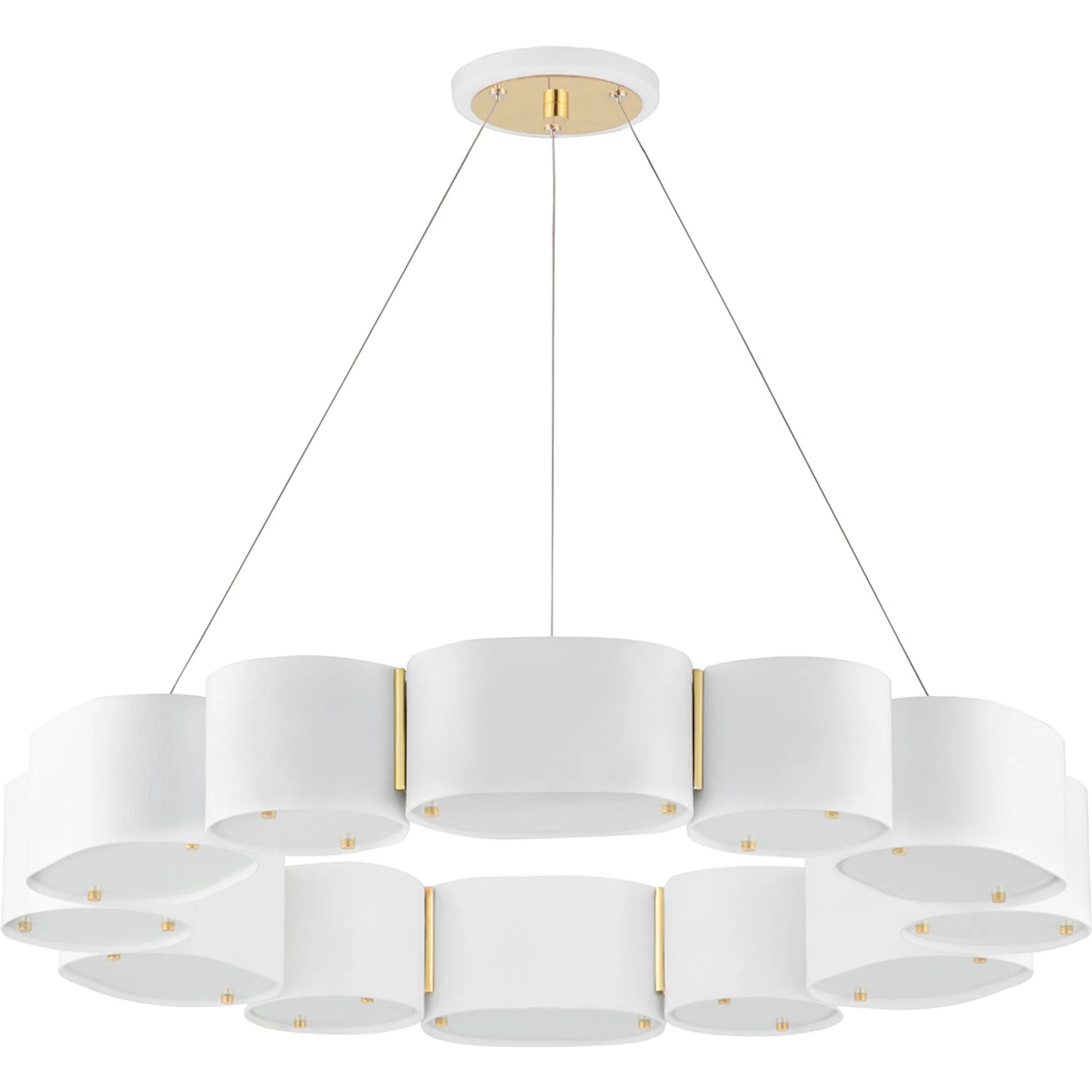 Opal Chandelier by Corbett. Made from steel in a modern style.