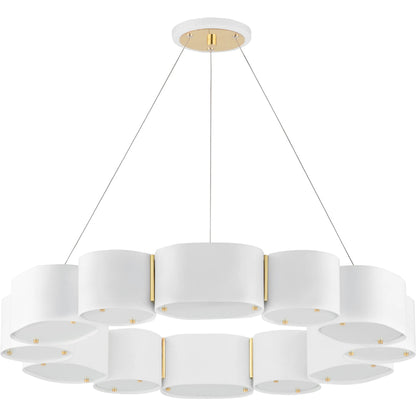 Opal Chandelier by Corbett. Made from steel in a modern style.