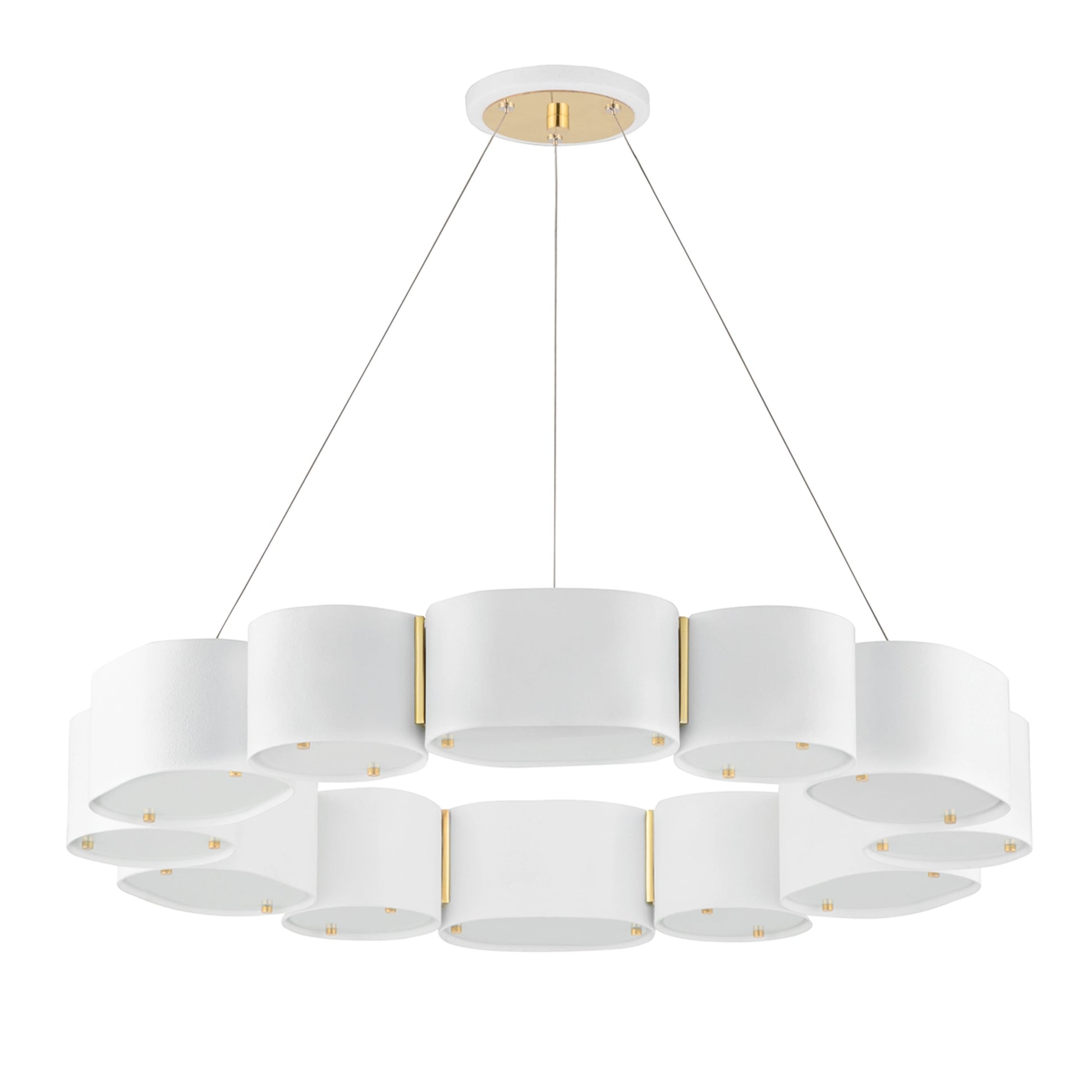 Opal Chandelier by Corbett. Made from steel in a modern style.